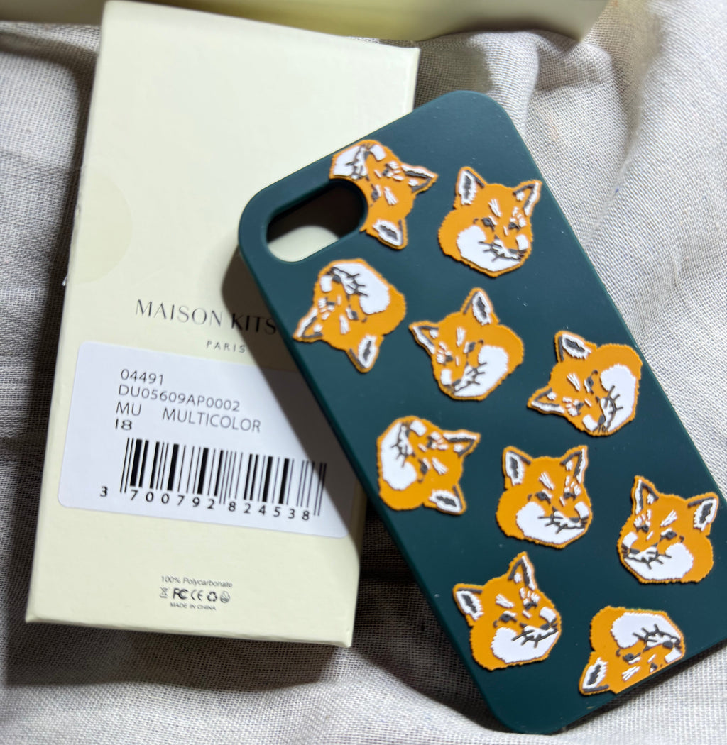 ✨ Neuve 70€ Maison Kitsuné Coque iPhone 7, 8 et SE « All-Over Fox Head » 🦊 ✨