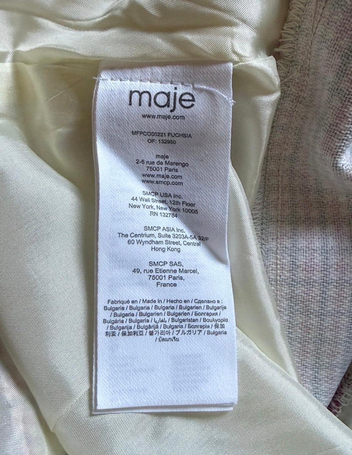 ✨ Neuf 250€ - Maje - Combishort - pied de poule - T36 ✨