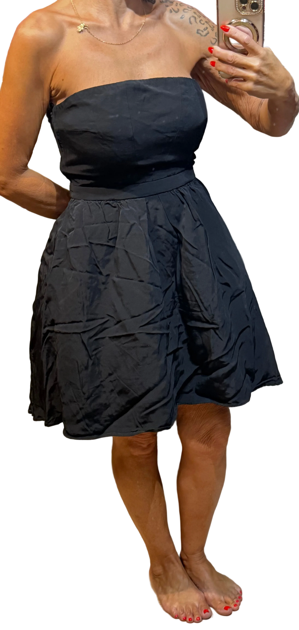 ✨ Neuve 99€ NAF NAF  Robe Cocktail Bustier Noire (Tulle & Silicone) – T38 ✨