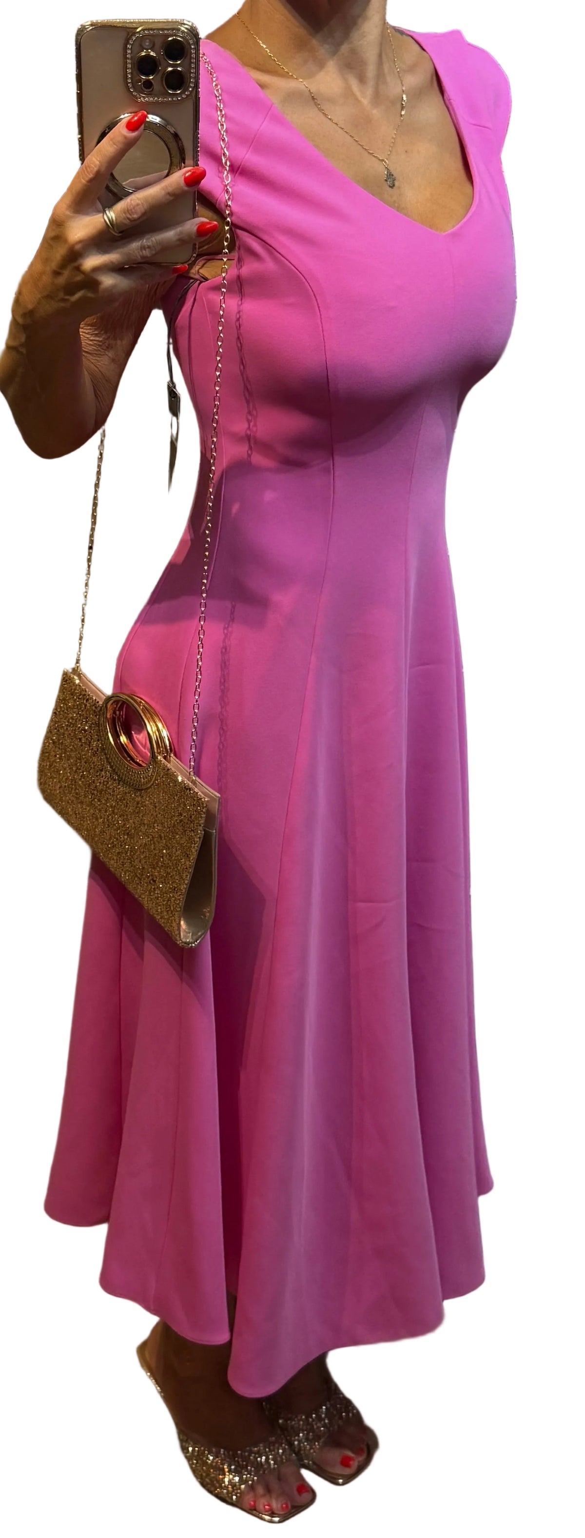 ✨ Neuve 590€ - Emporio Armani - robe longue Fuschia - T36 S ✨