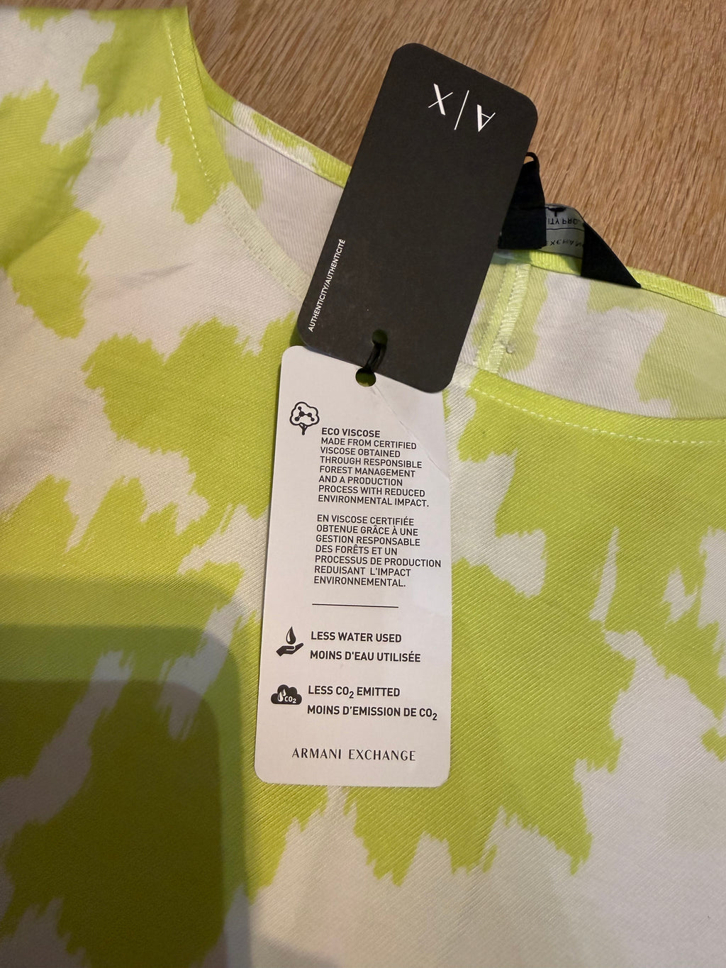 ✨ Neuf 245€ ✨ Armani Exchange - Robe Tunique Lemon - T36 ok 40 ✨