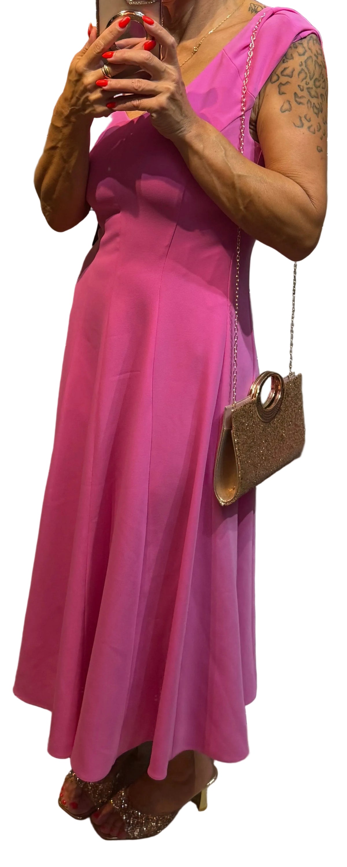 ✨ Neuve 590€ - Emporio Armani - robe longue Fuschia - T36 S ✨