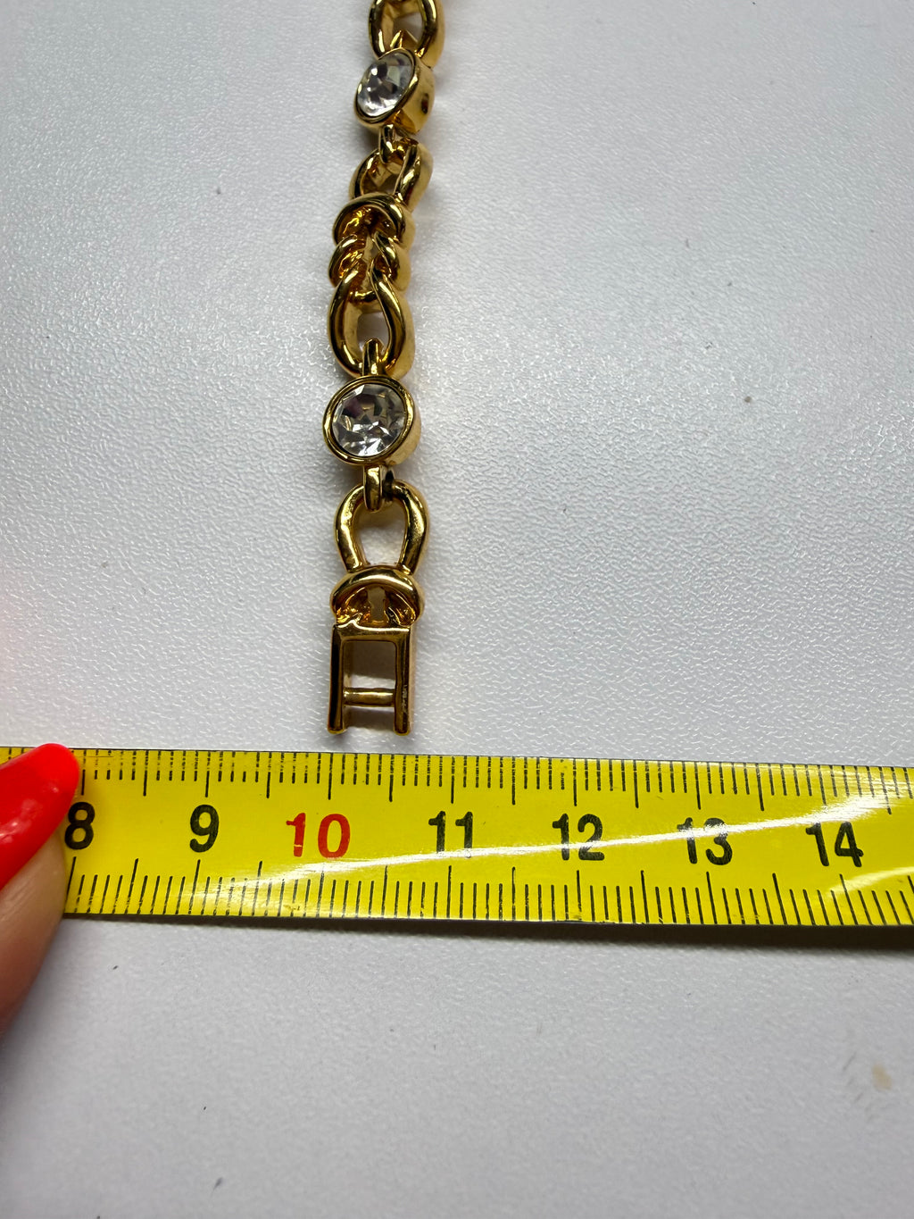 ⚜️ BRACELET VINTAGE NINA RICCI – PLAQUÉ OR & CRISTAUX ⚜️