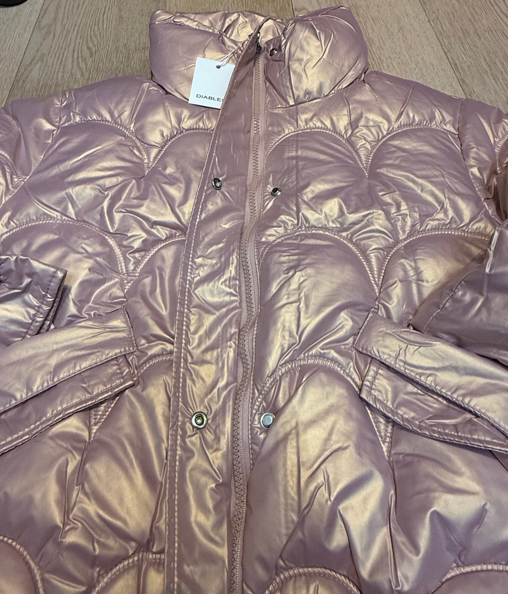 ✨ Neuve 130€ Diab’less - Doudoune Rose Métal - XL ok XXL ✨