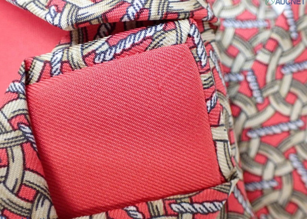 ✨ Hermès - Cravate en soie imprimés maillons ✨