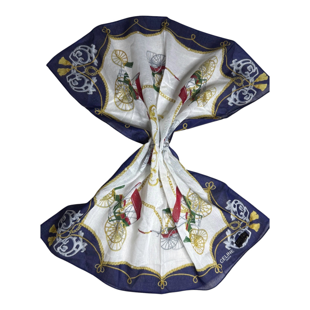 ✨ Neuf 230€ Foulard carré vintage Celine Paris ✨