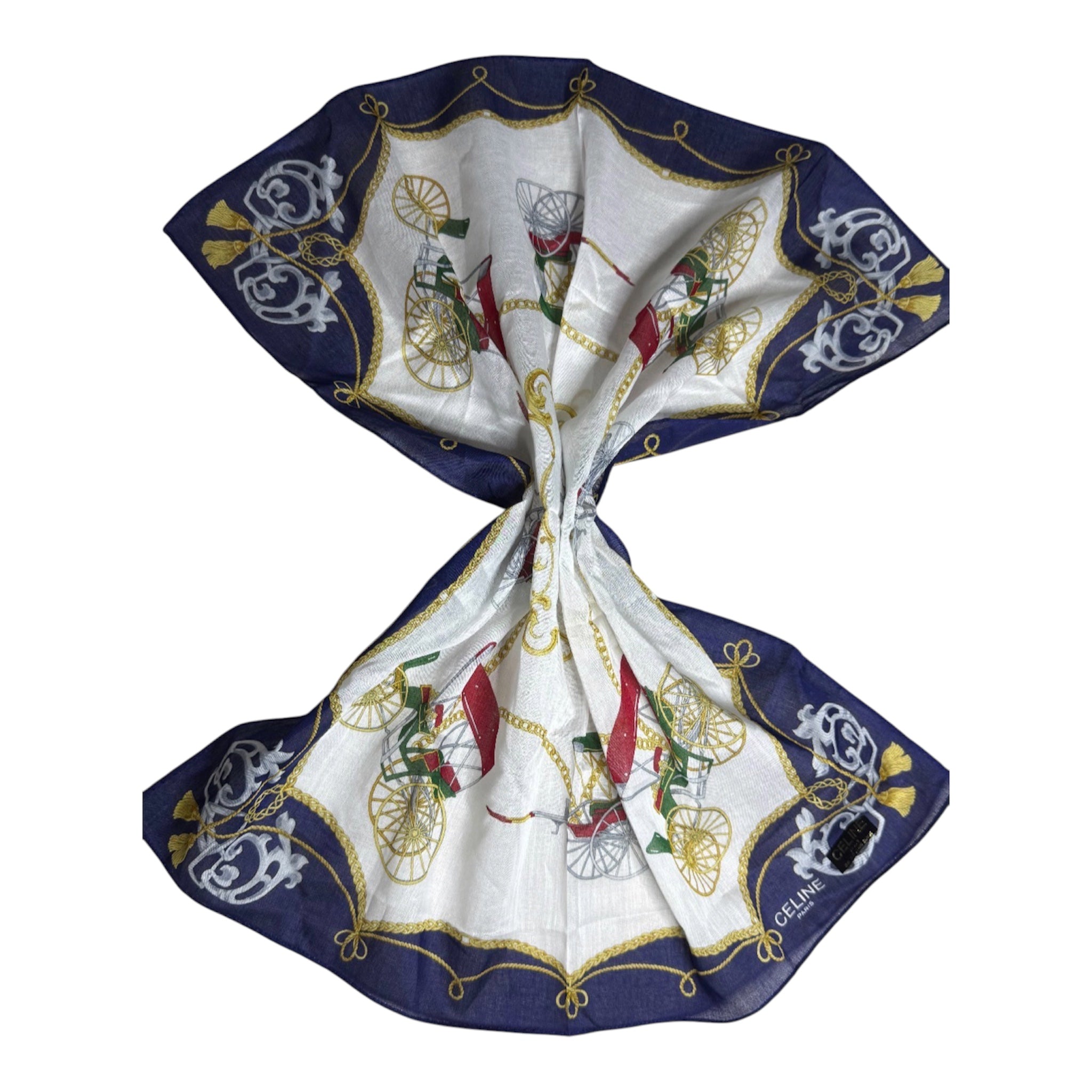 ✨ Neuf 230€ Foulard carré vintage Celine Paris ✨