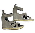 ✨ Balanciaga - Sandales compensées espadrilles - Daim & Cuir - T38/38,5 ✨