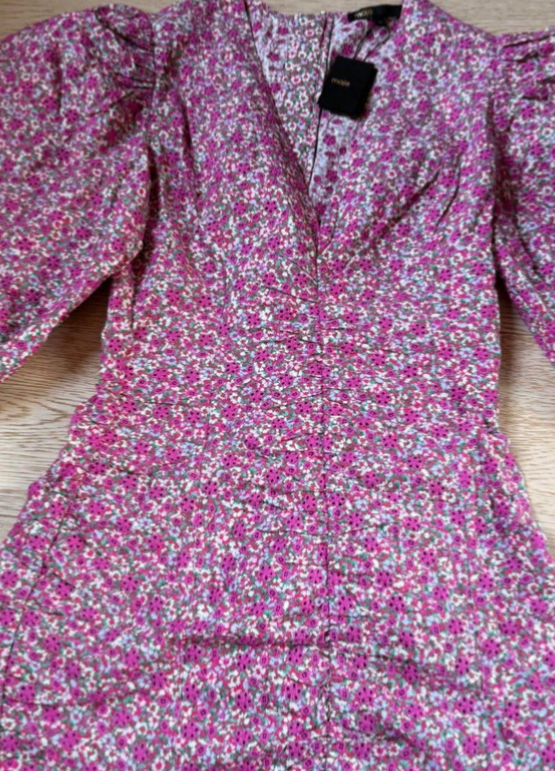 ✨ Neuve 450€ - Maje - Robe courte brodée - T34 ✨