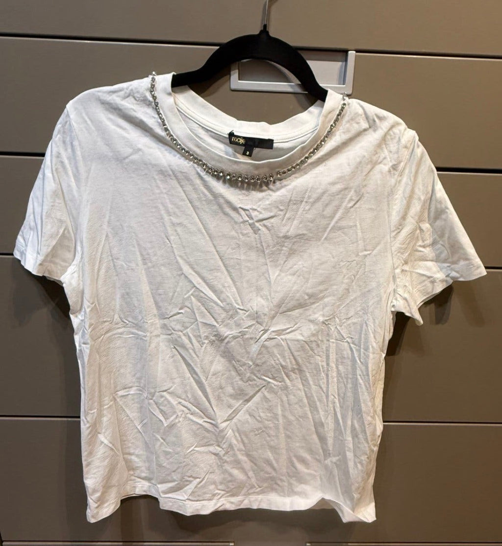✨ Neuf 135€ - Maje - T-shirt bijou - T40 L ✨