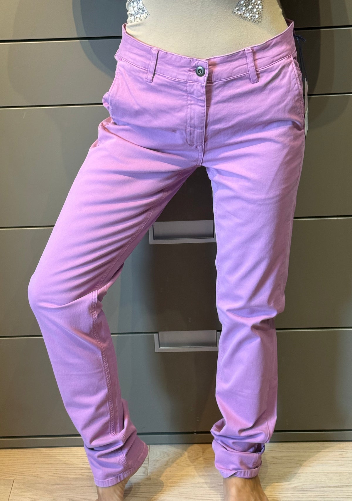 ✨ Neuf 99€ - Serge Blanco - Pantalon Chino Framboise - T38 ✨
