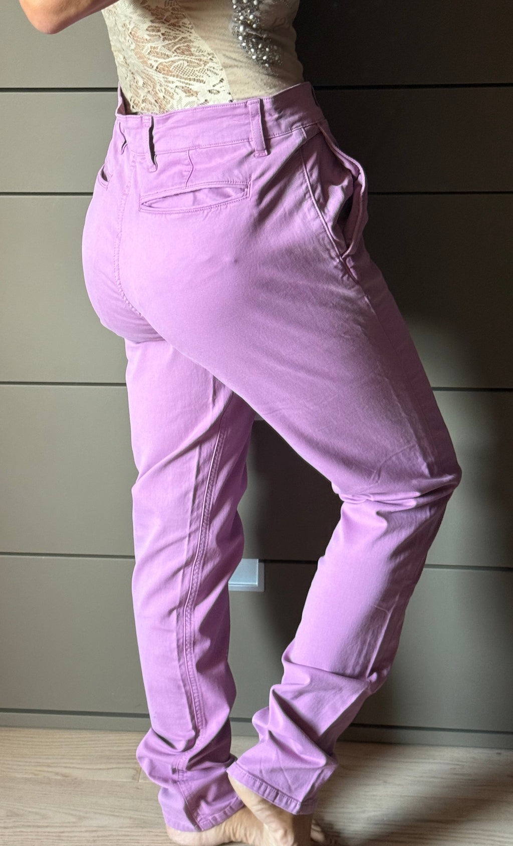 ✨ Neuf 99€ - Serge Blanco - Pantalon Chino Framboise - T38 ✨