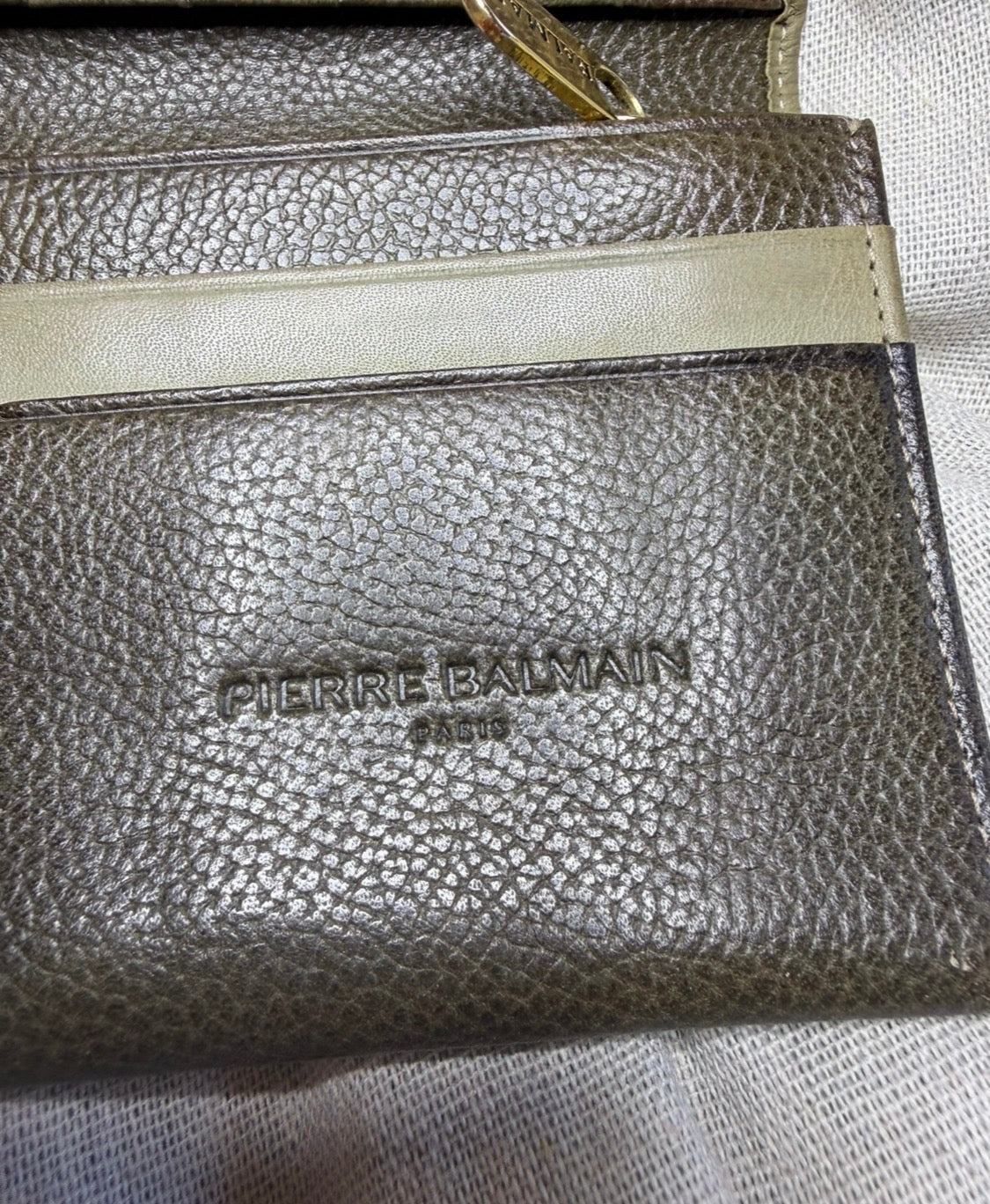 ✨ Balmain - Long Portefeuille Wallet kaki ✨
