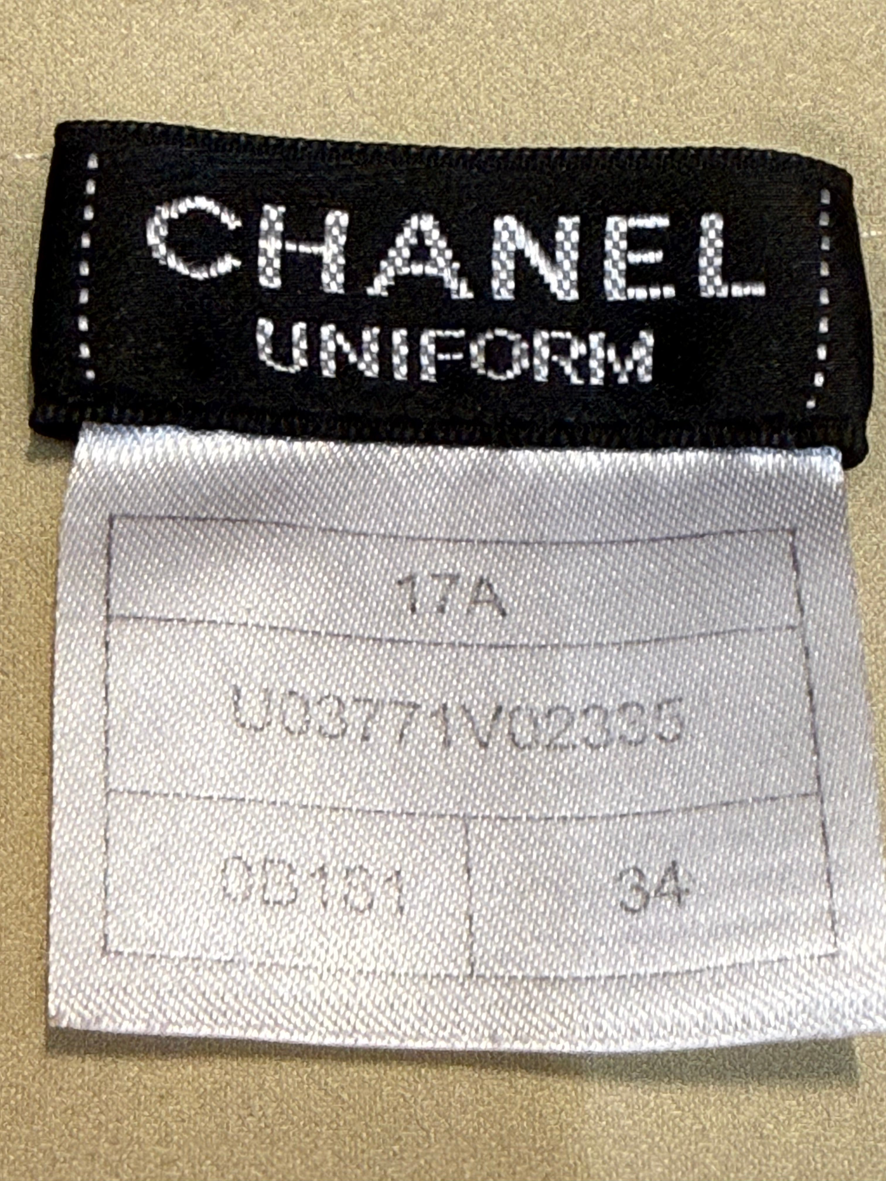 ✨ Blouse Champagne en satin Chanel Uniform 34 ok 36 🍾 ✨