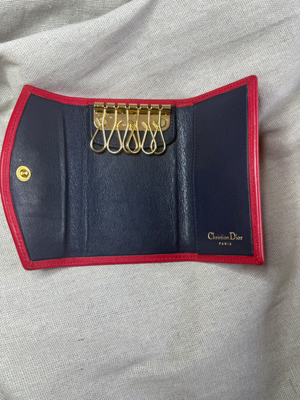 Neuf 490€ Christian Dior étui à clés cuir full set ✨