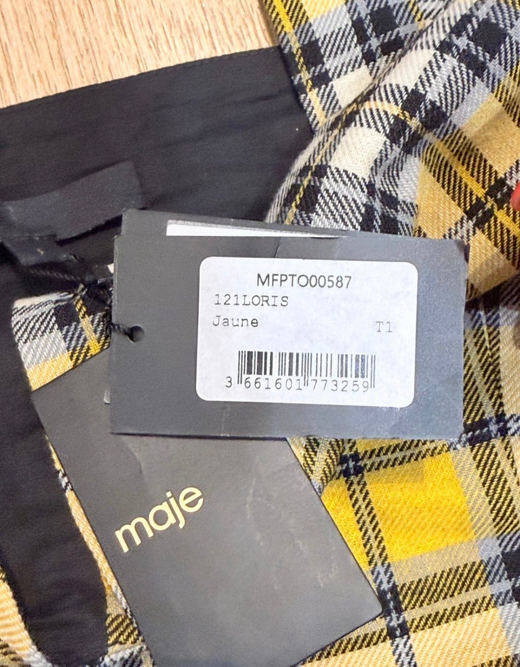 ✨ Neuf 150€ - Maje - Crop Top à carreaux - T36 ✨