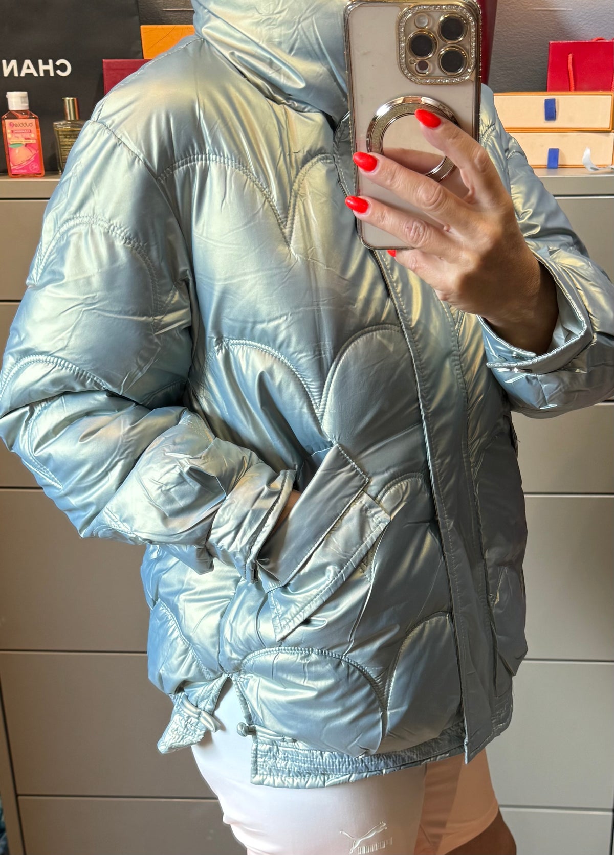 ✨ Neuve 130€ Diab’less Doudoune bleu métal M ok L ✨