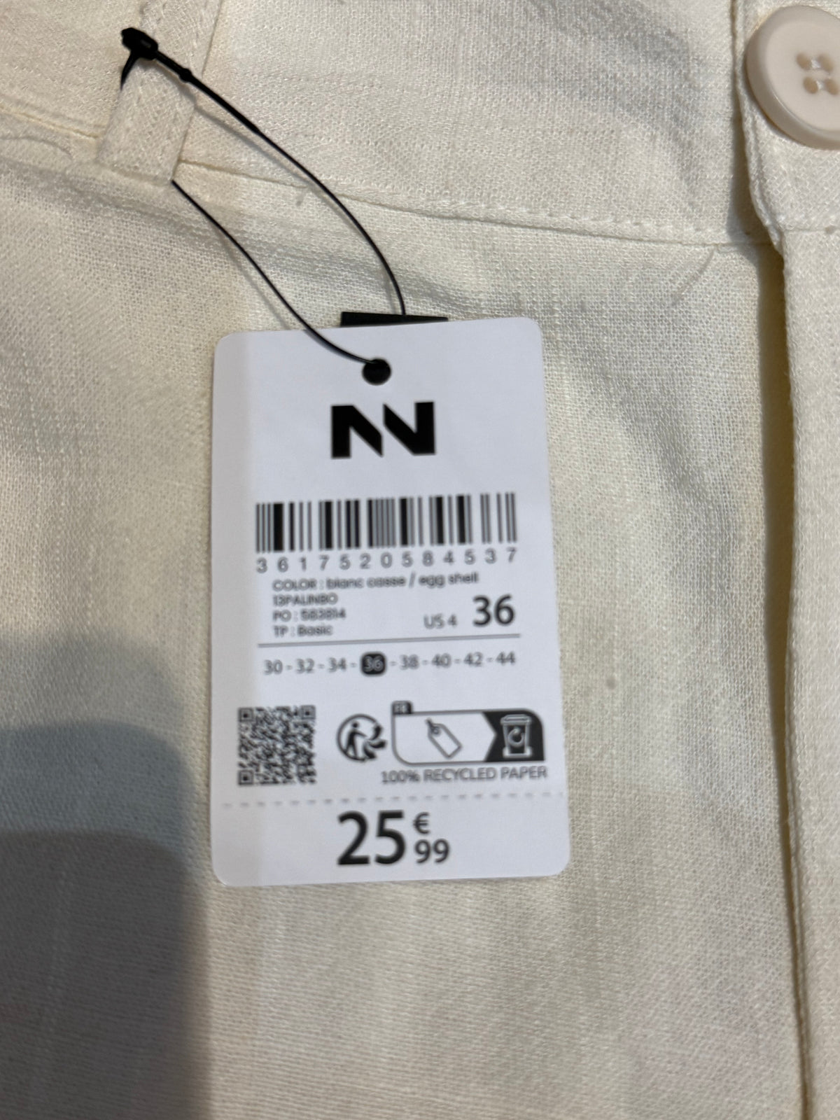✨ Neuf 30€ - Jenyfer - Pantalon fluide blanc - T36 ✨