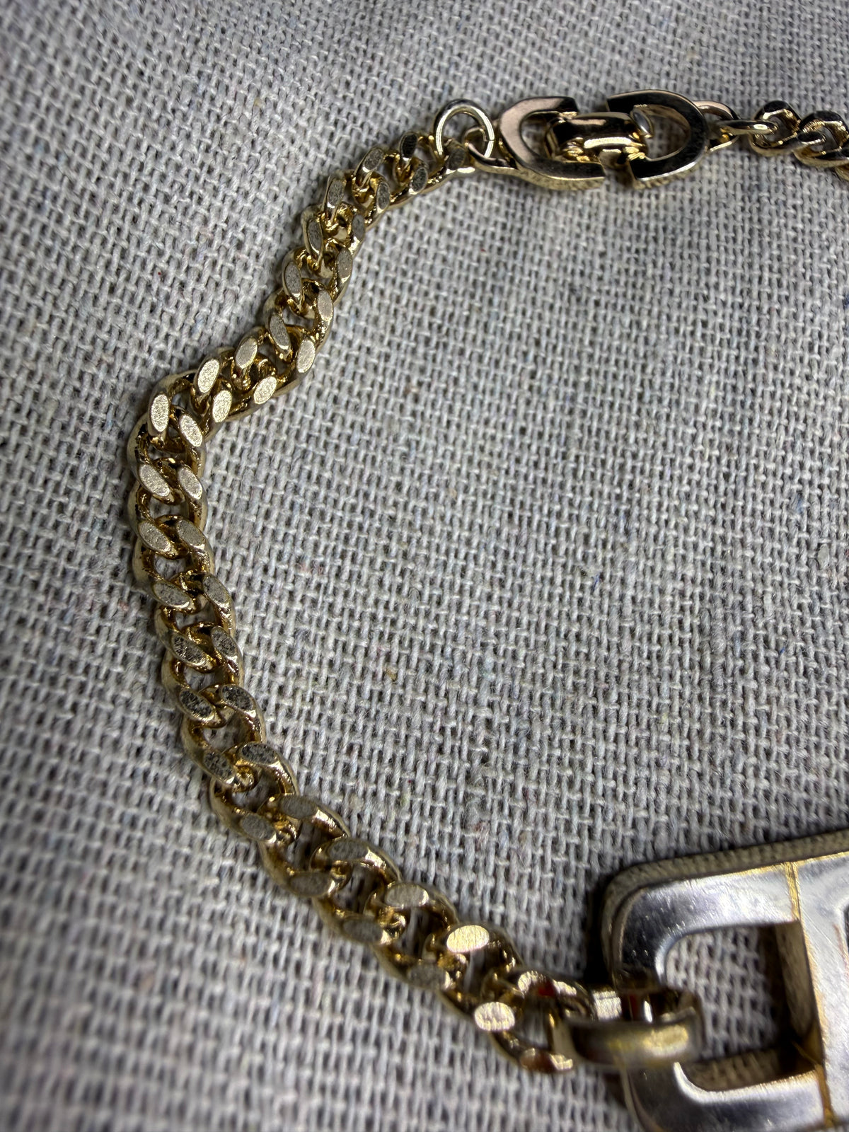 ✨ Bracelet Gourmette Vintage Christian Dior « CD » en Plaqué Or (1980) ✨