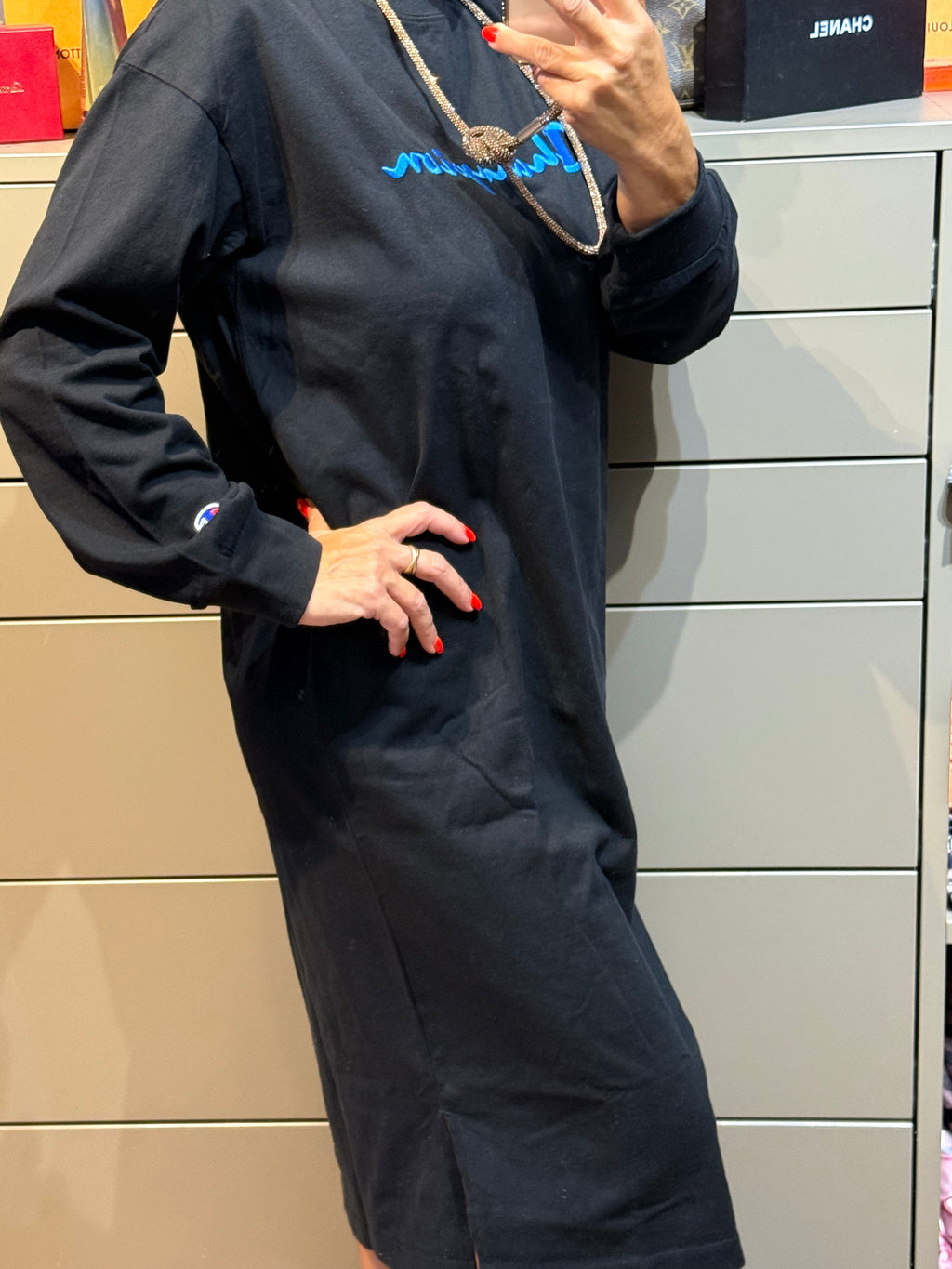 Neuve 70€ Robe noire Champion M ok L