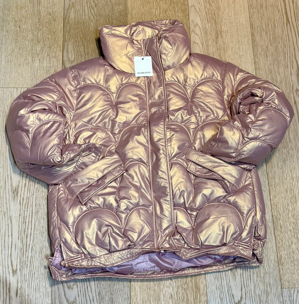 ✨ Neuve 130€ Diab’less - Doudoune Rose Métal - XL ok XXL ✨