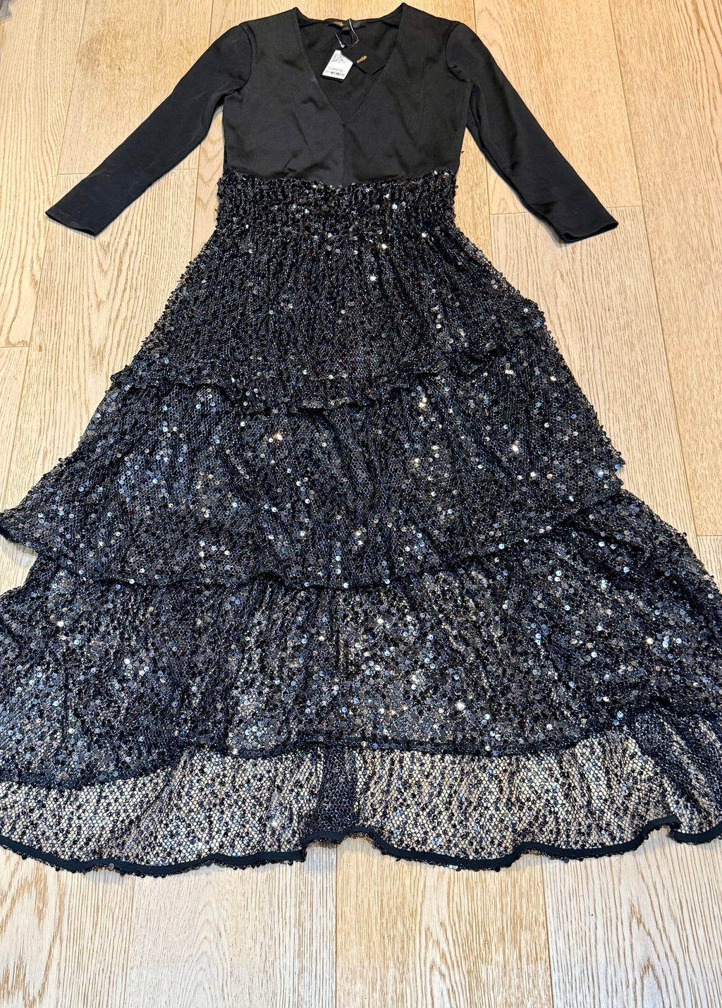 ✨ Neuve Robe de Soirée Sequins Maje XS valeur 540€ ✨