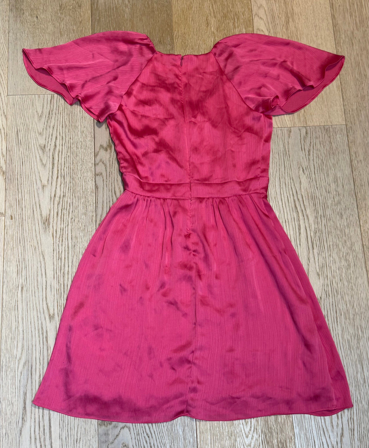 ✨ Naf Naf - Robe satin fuschia - T34 ✨