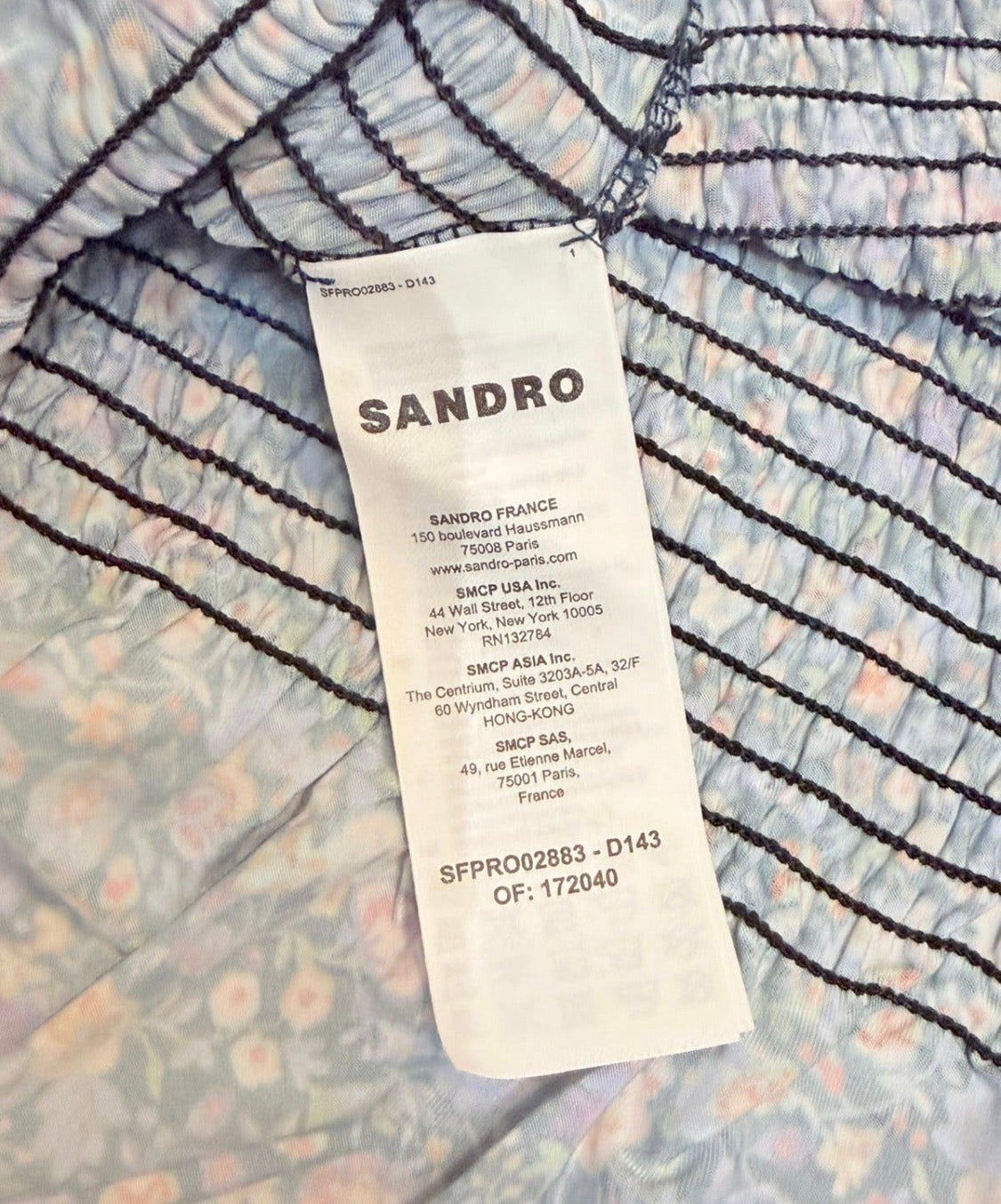 ✨ Neuve 290€ - Sandro - Robe dos nu bleu florale - T 36 S ✨