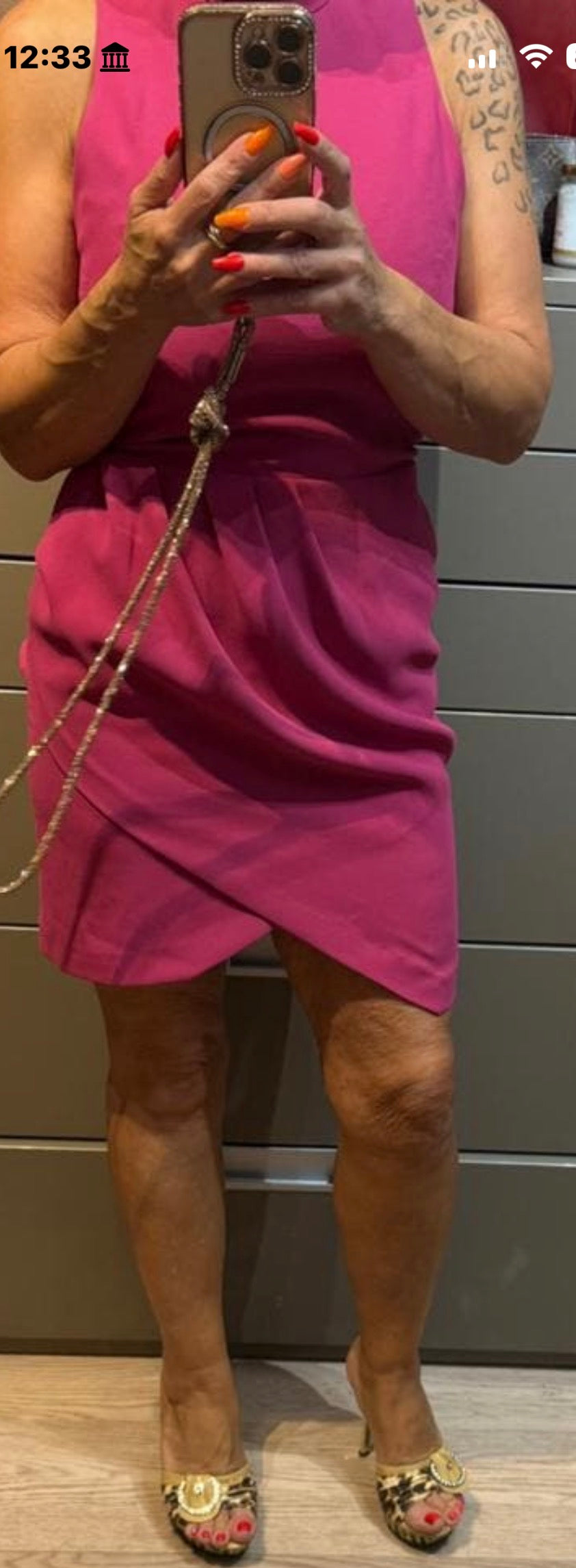 ✨ Neuve 345€ - Iro - Robe asymétrique fuschia - T36 S ✨