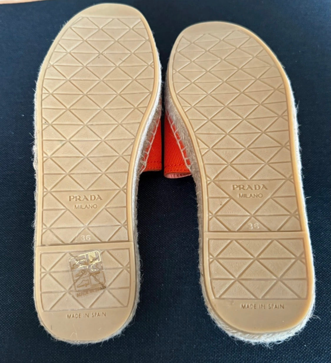 ✨ Neuves 890€ PRADA – Mules Espadrilles "Cotton Drill" (NEUVES / FULL SET) T36 ✨