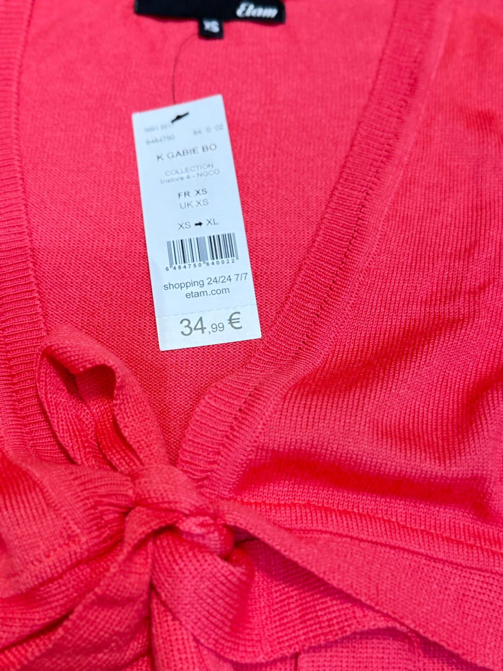 ✨ Neuf 35€ - Etam - boléro à nouer - Taille 34 XS ✨