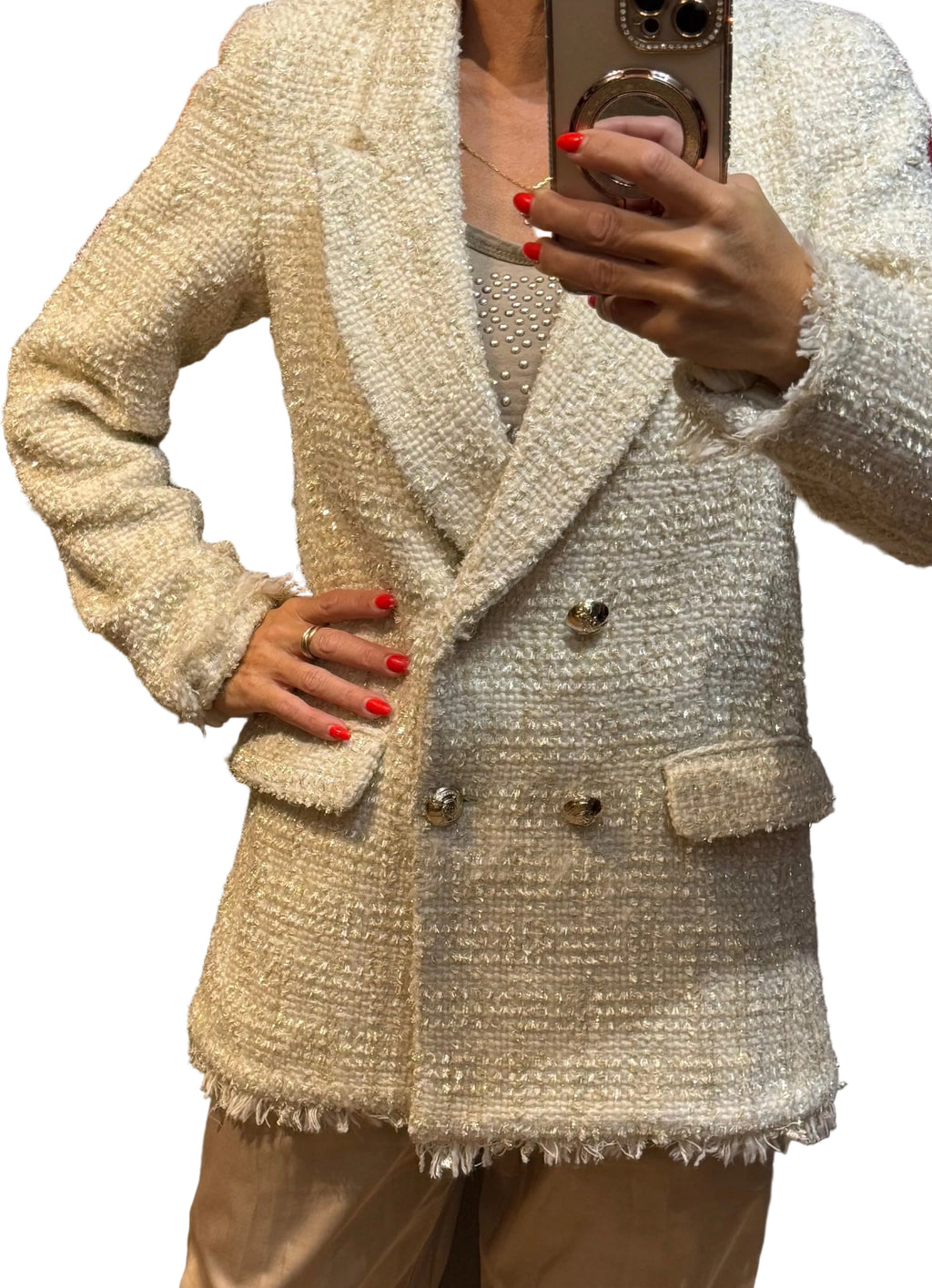 ✨ Neuve 270€ - Impérial - Élégante veste Blazer en tweed - Taille M 38 ✨