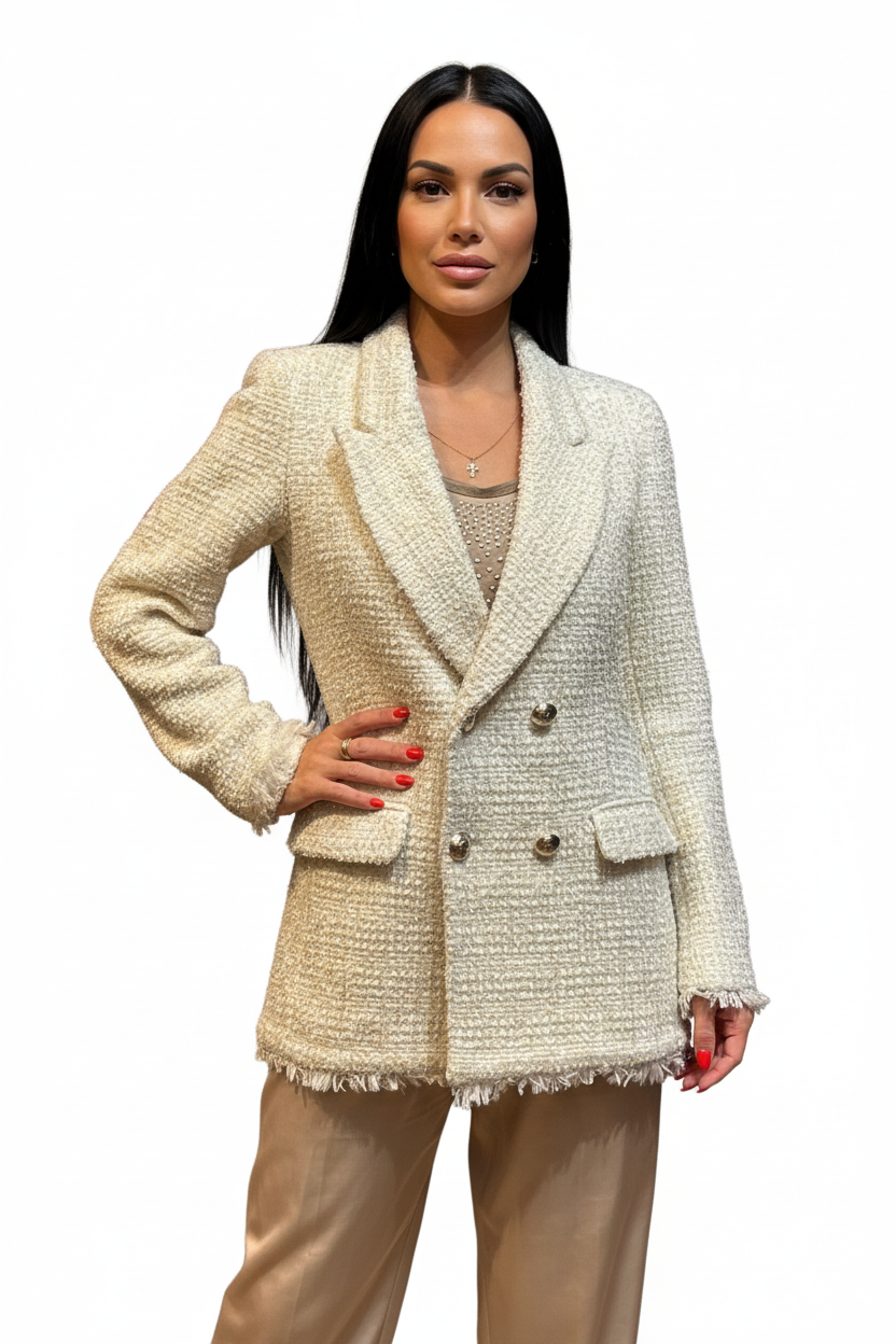 ✨ Neuve 270€ - Impérial - Élégante veste Blazer en tweed - Taille M 38 ✨