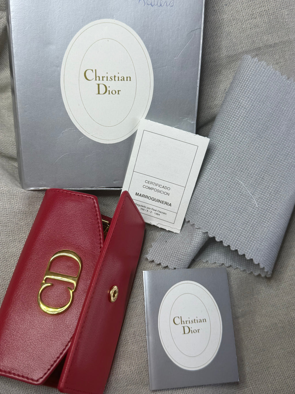 Neuf 490€ Christian Dior étui à clés cuir full set ✨