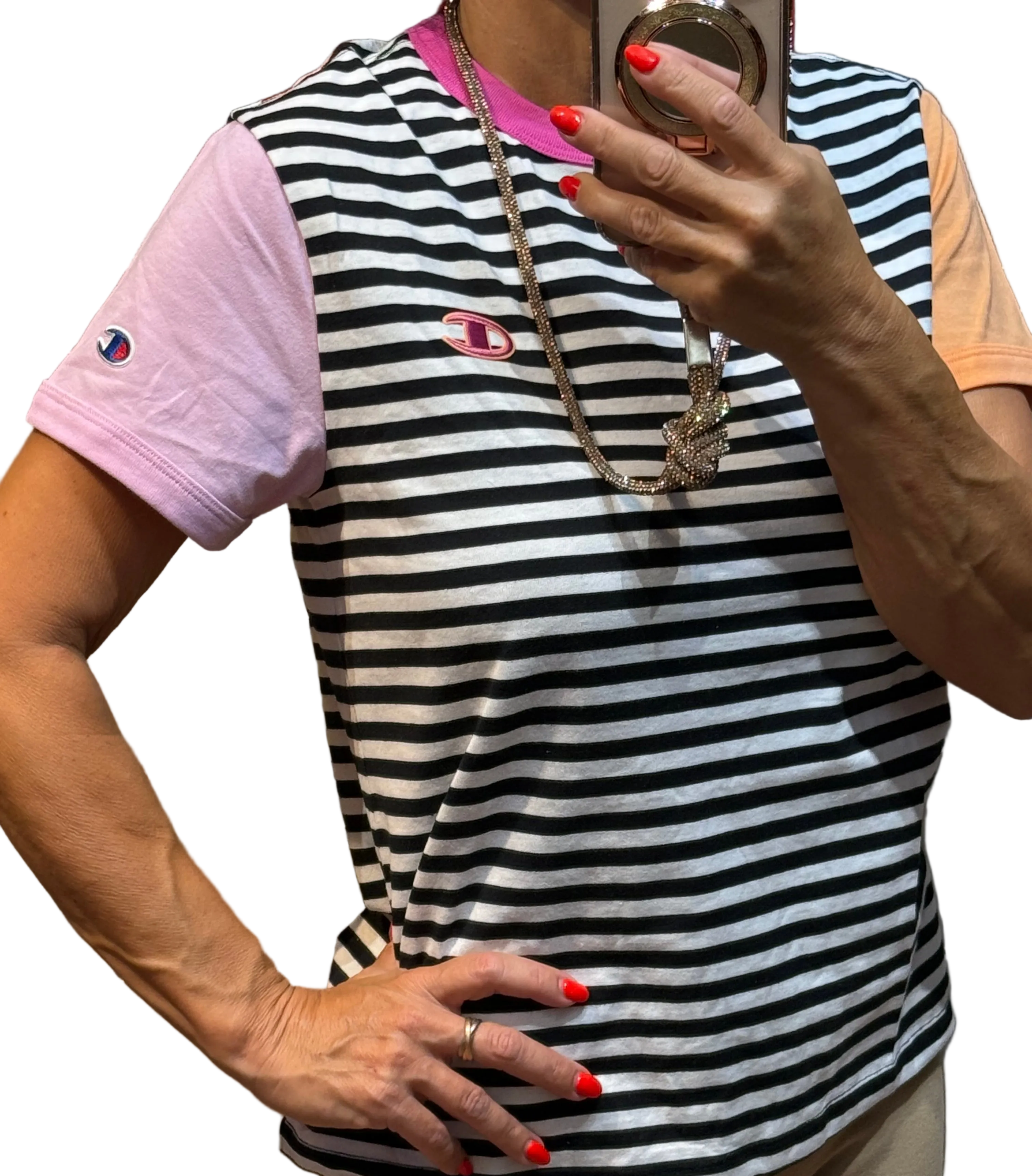 Neuf avec étiquetteT shirt rayé Champion S
