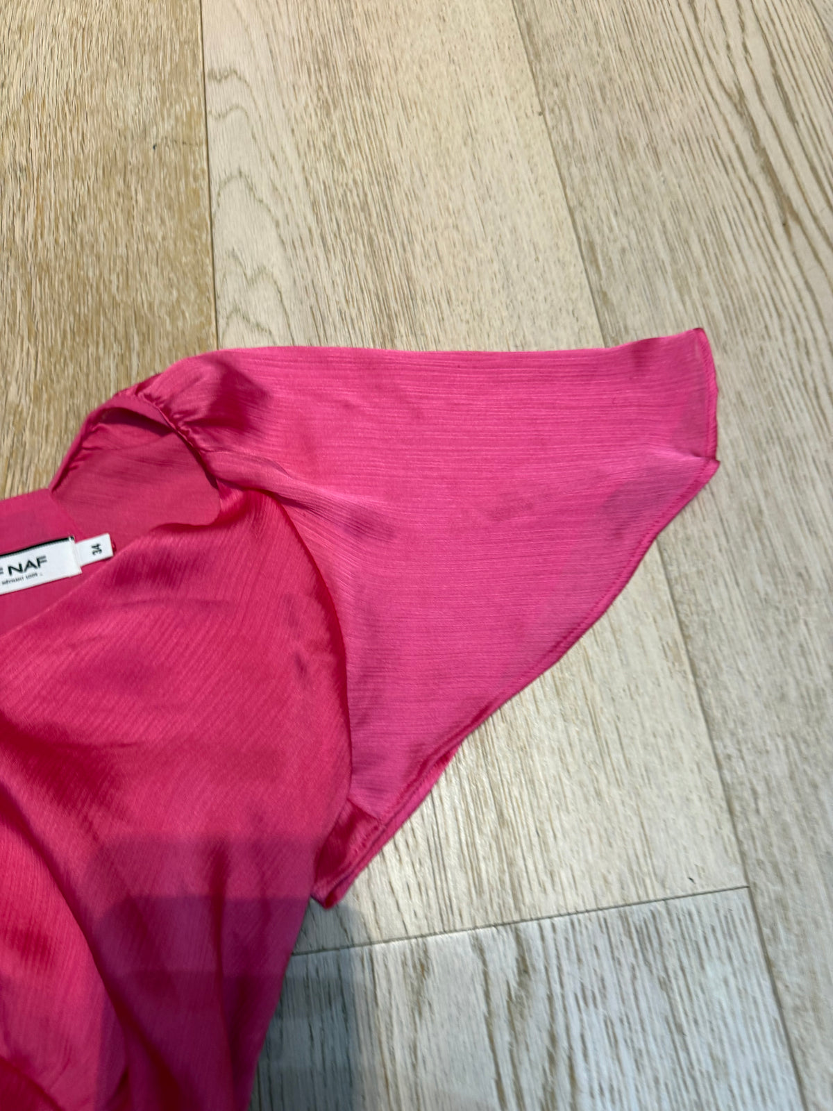 ✨ Naf Naf - Robe satin fuschia - T34 ✨