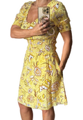 ✨ Neuve 245€ - The Kooples - robe jaune florale - T38 M ✨