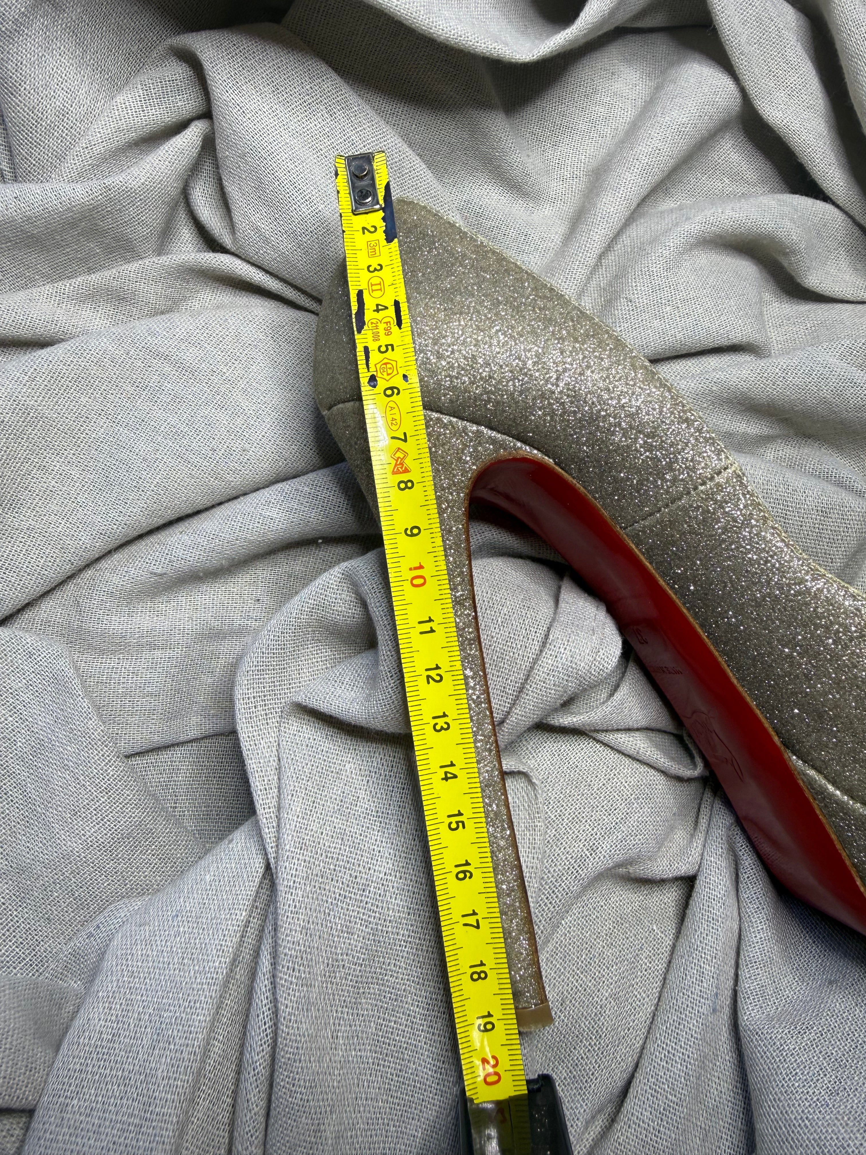 ✨ Escarpins Christian Louboutin Lady Peep Glitter Doré 37 ✨