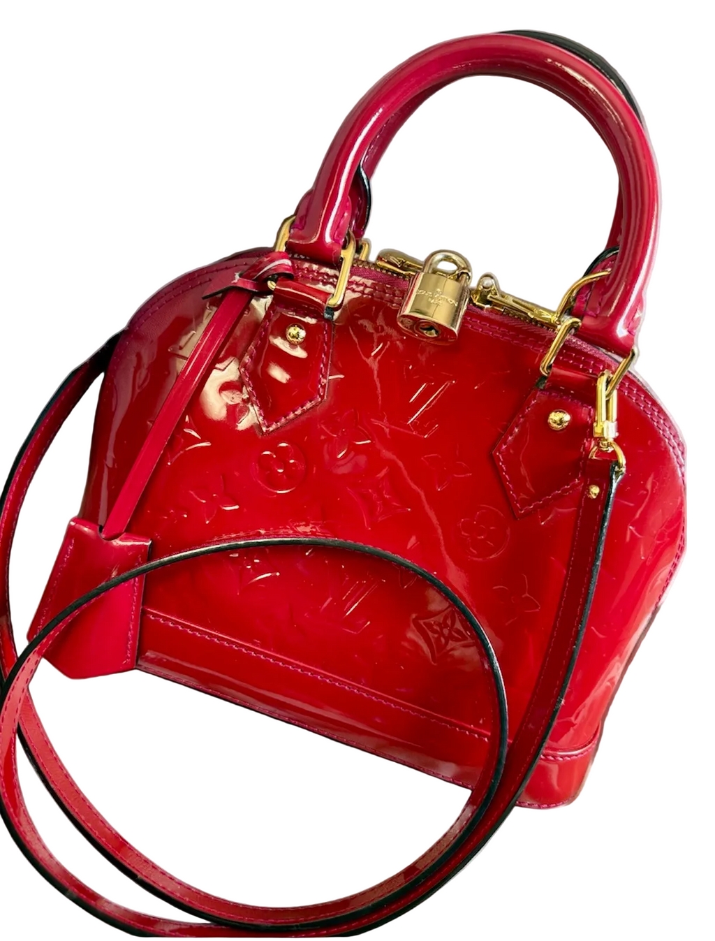 ✨ Sac Louis Vuitton Alma BB Monogram Vernis Rouge + Certificat ENTRUPY ✨