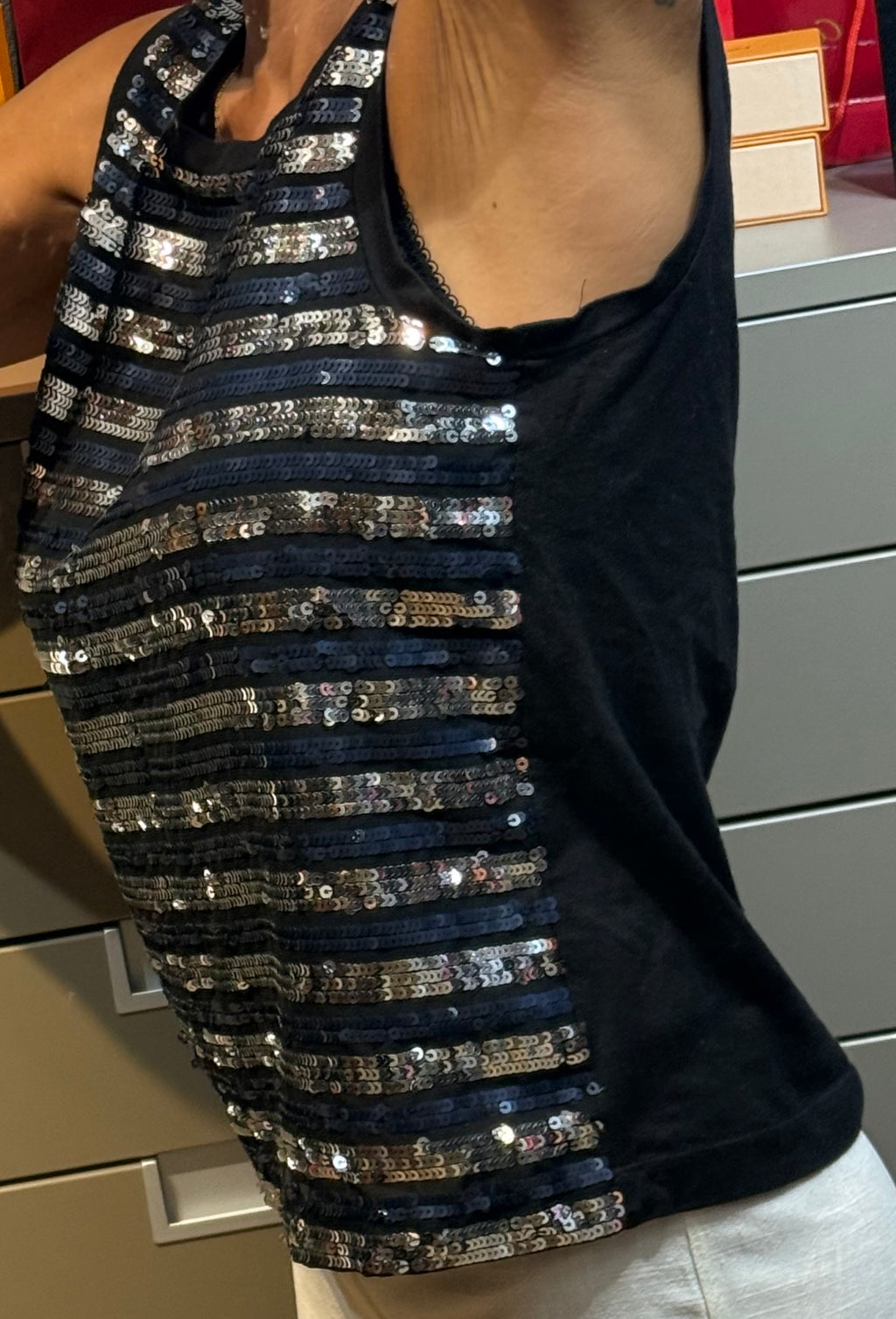 ✨ Claudie Pierlot - Haut sequins rayés - T36 ✨