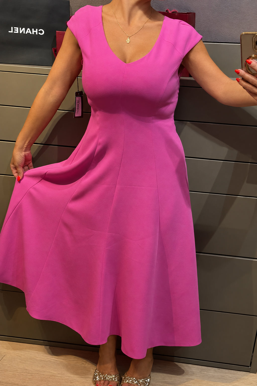 ✨ Neuve 590€ - Emporio Armani - robe longue Fuschia - T36 S ✨