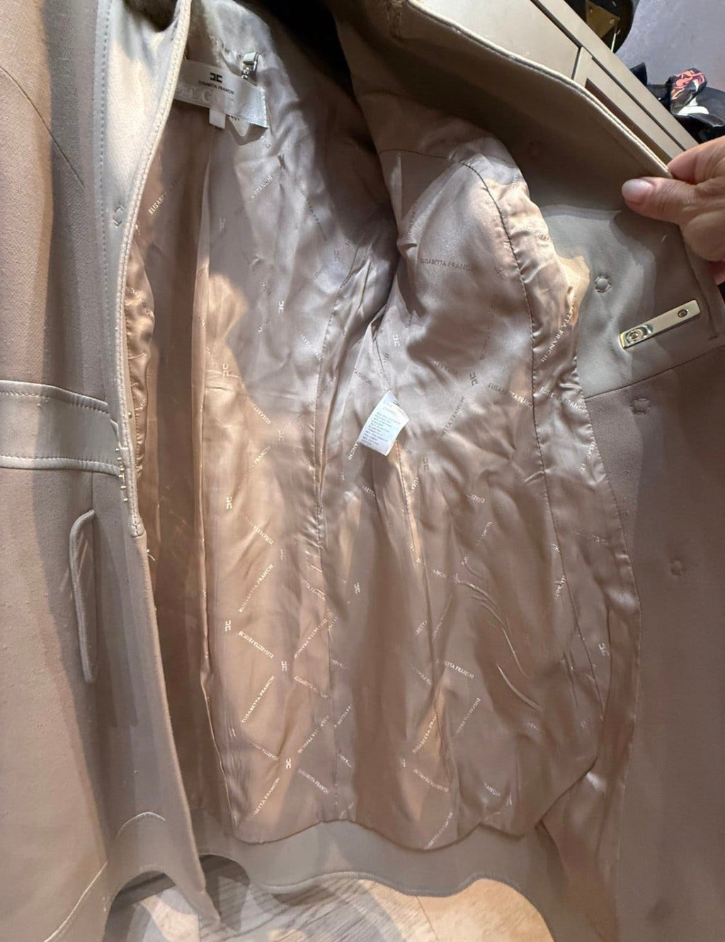 ✨ Elisabetta Franchi - Luxe - Manteau long Gold - T36 ✨