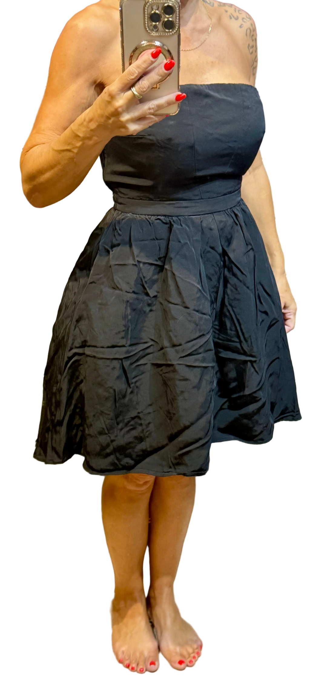 ✨ Neuve 99€ NAF NAF  Robe Cocktail Bustier Noire (Tulle & Silicone) – T38 ✨