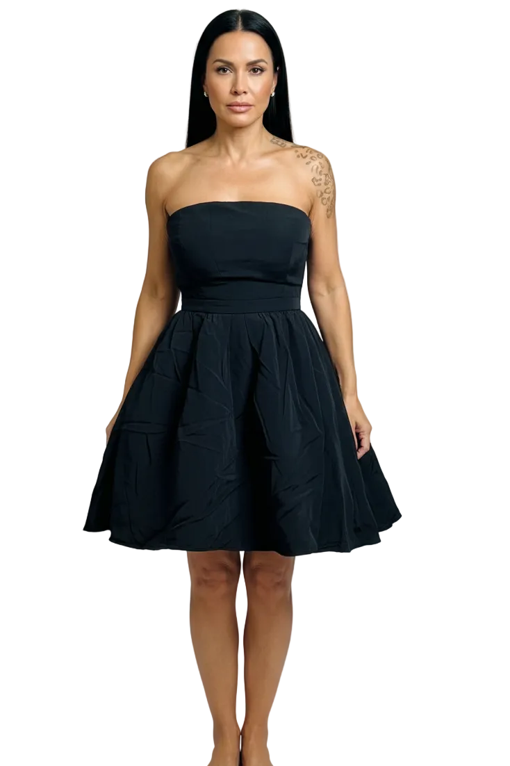 ✨ Neuve 99€ NAF NAF  Robe Cocktail Bustier Noire (Tulle & Silicone) – T38 ✨