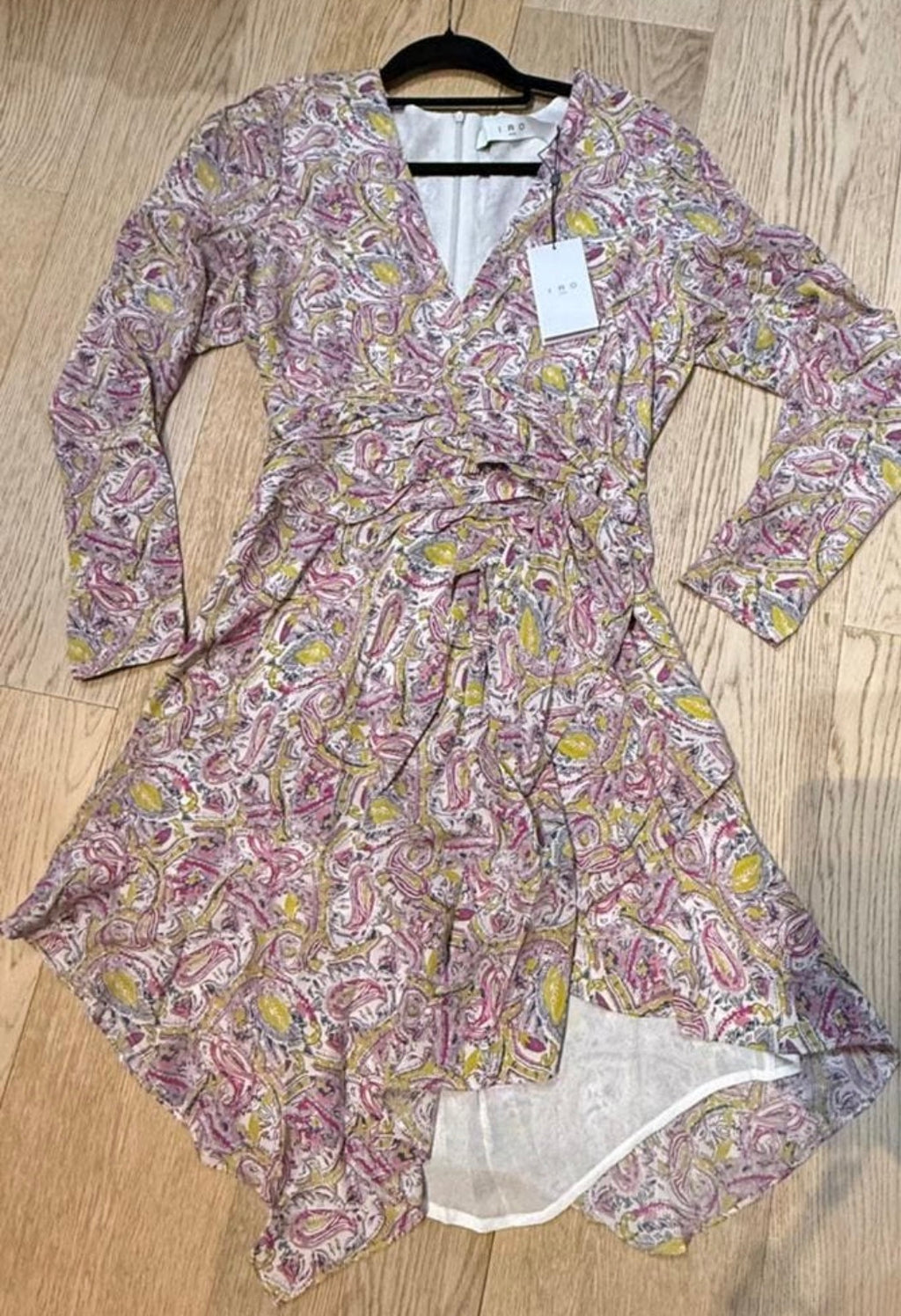✨ Neuve 625€ - Iro - Robe asymétrique 100% soie - T36 ok 38 ✨