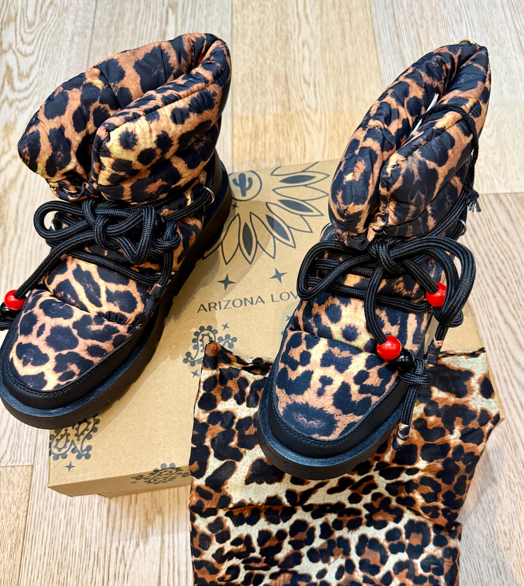 ✨ Neuves 249€ Bottes Arizona Love Snowkaki Léopard – Neuves Full Set – T.37 ✨