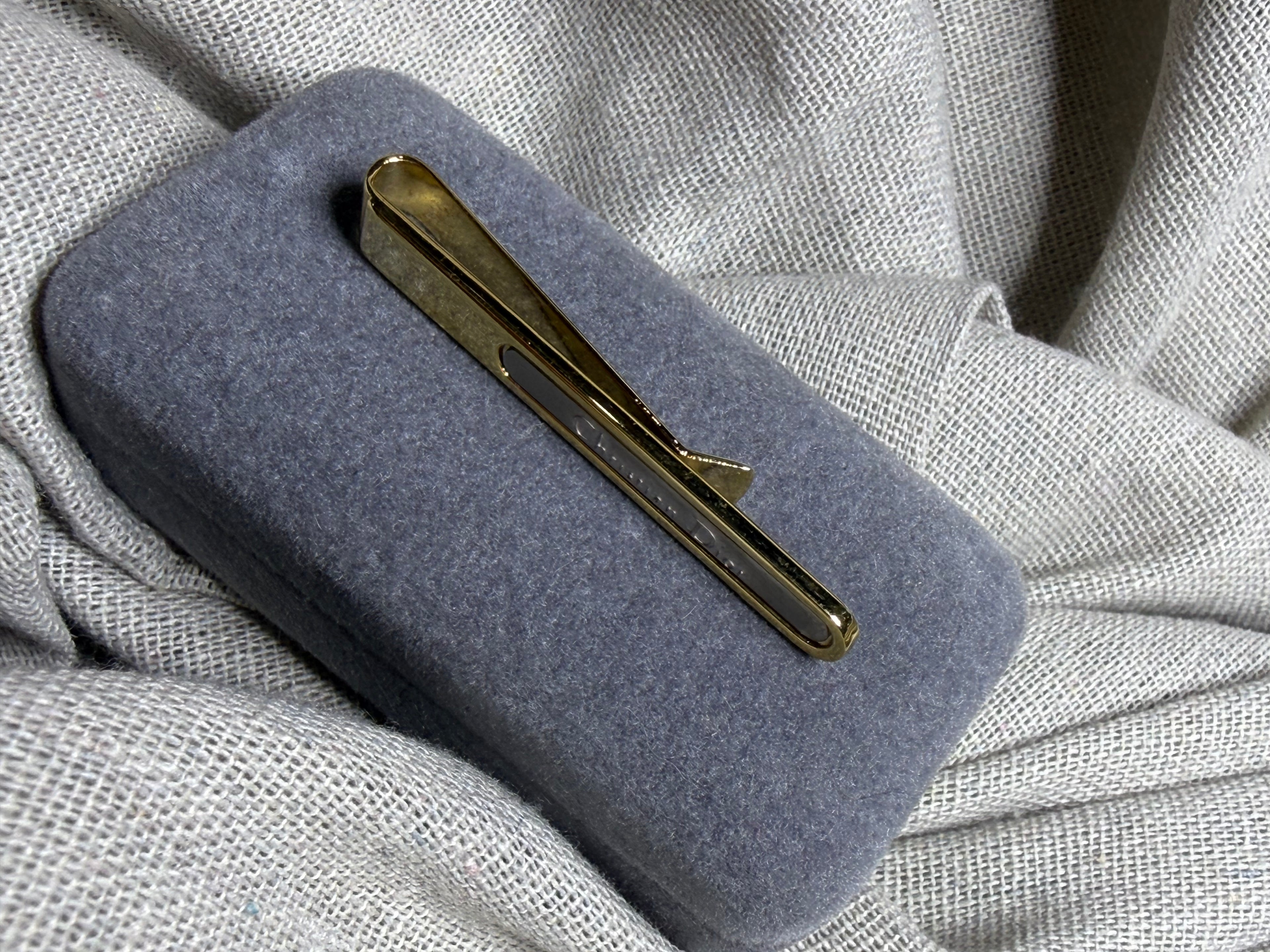 ✨ Pince à cravate avec boîte Christian Dior Vintage – Prestige & Élégance Couture ✨