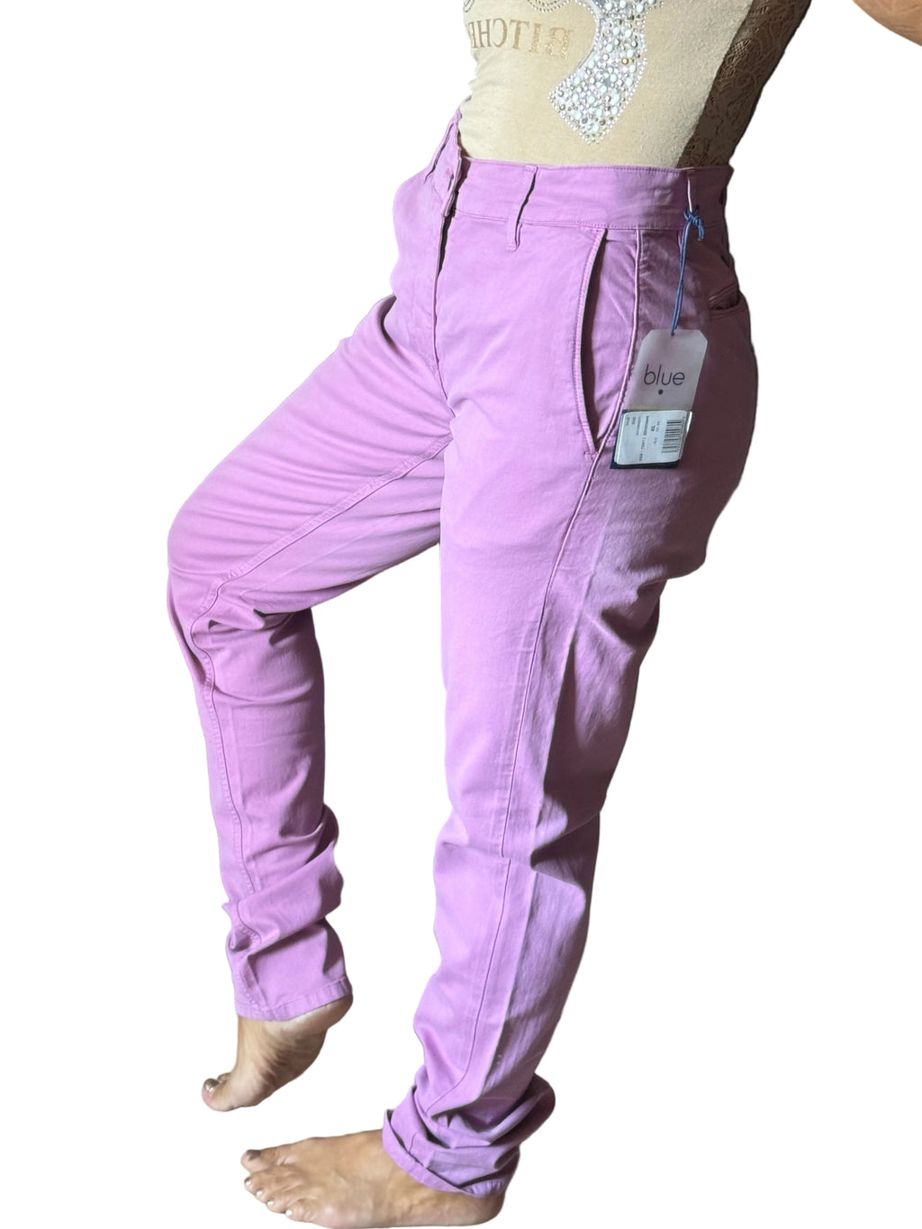 ✨ Neuf 99€ - Serge Blanco - Pantalon Chino Framboise - T38 ✨