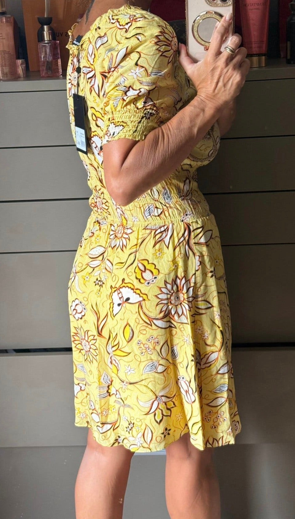 ✨ Neuve 245€ - The Kooples - robe jaune florale - T38 M ✨