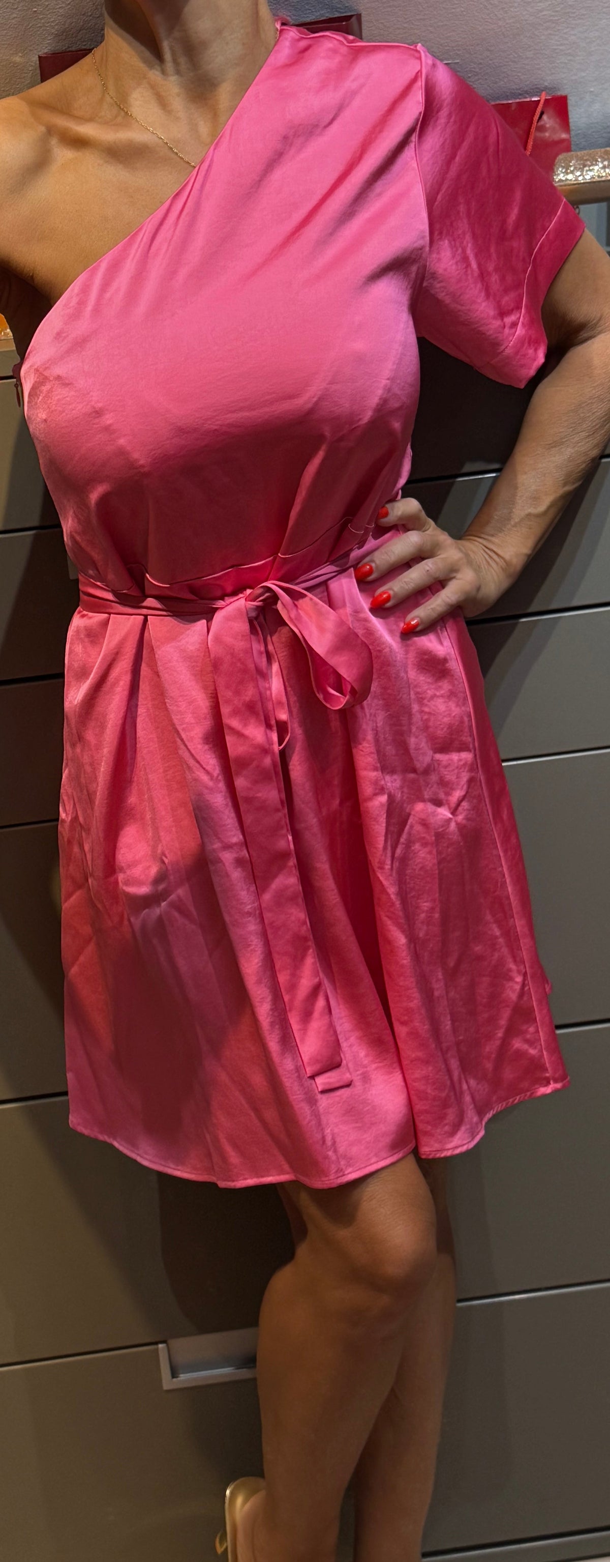 ✨ Neuve 325€ - Claudie Pierlot - Robe asymétrique Rose - T36 ✨